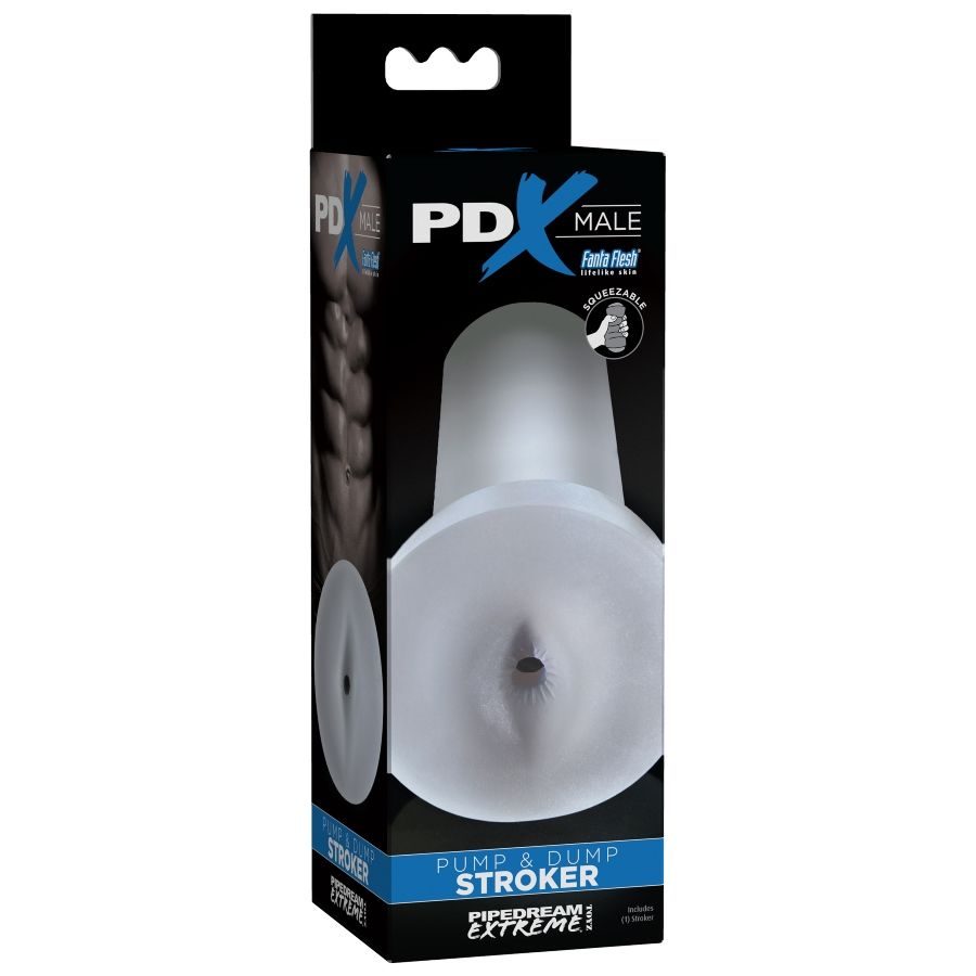 Masturbador portátil PDX MALE Pump and Dump Stroker transparente