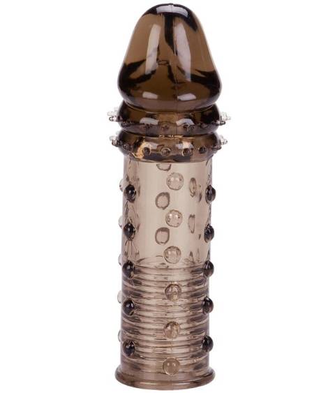 Extensão peniana transparente de silicone CALEXOTICS com superfície texturizada