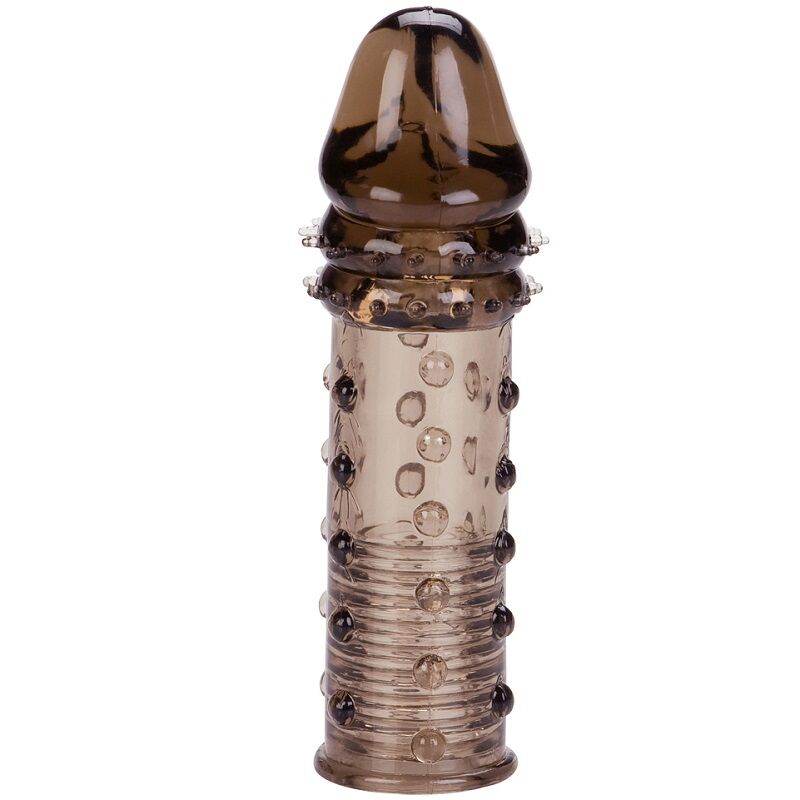 Extensão peniana transparente de silicone CALEXOTICS com superfície texturizada