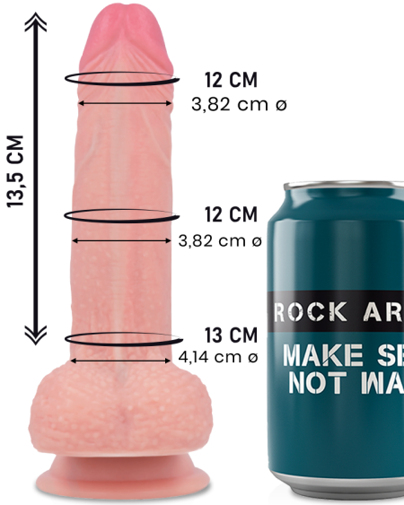 ROCKARMY - MUSTANG DILDO REALÍSTICO LIQUID SILICONE 18 CM -O- 4.14 CM