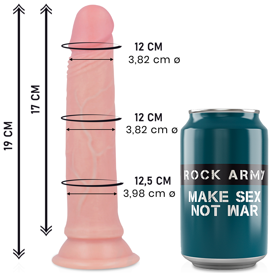 Avenger Dildo Realístico Liquid Silicone 19 cm -O- 3.98 cm