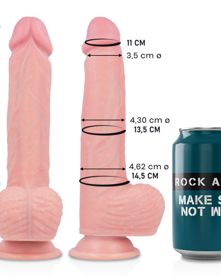 ROCKARMY - SPITFIRE DILDO REALÍSTICO LIQUID SILICONE 21 CM -O- 4.62 CM
