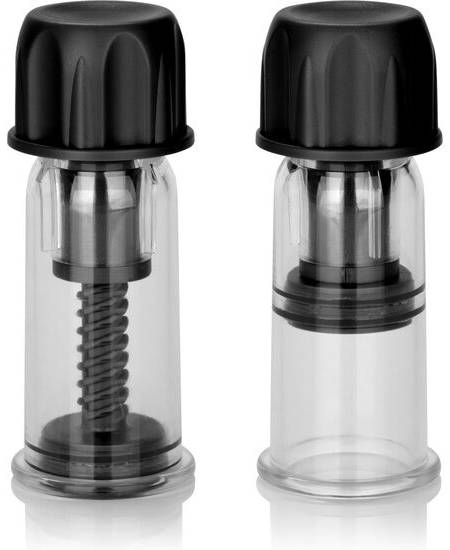 CALEXOTICS - VACCUM TWIST SUCCIONADORES PEZONES NEGRO