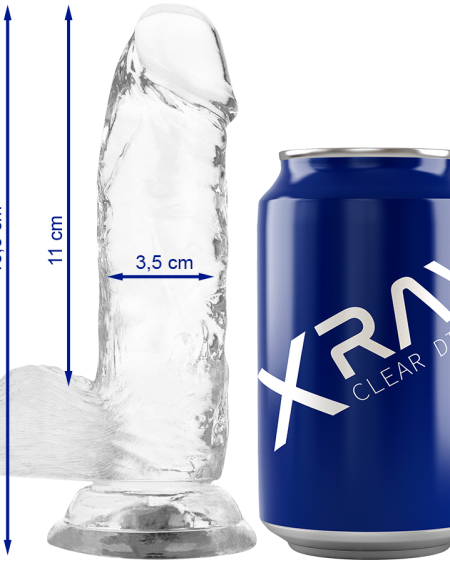 X RAY - CLEAR DILDO REALISTA TRANSPARENTE 15.5 CM -O- 3.5 CM