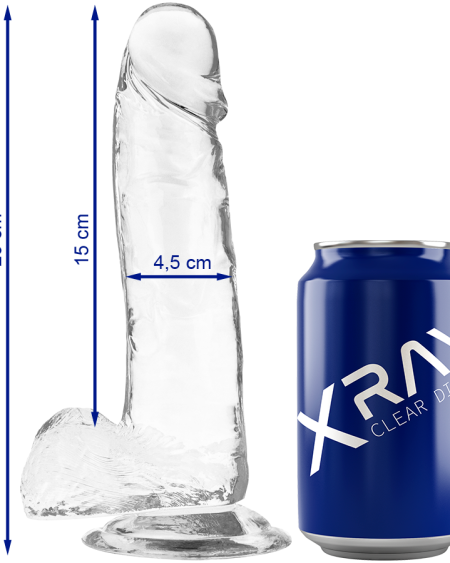 X RAY - CLEAR DILDO REALISTA TRANSPARENTE 20 CM -O- 4.5 CM
