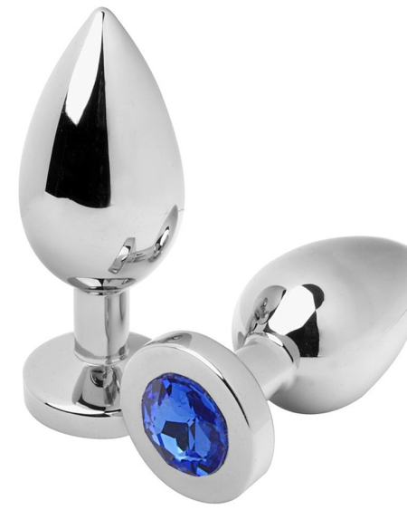 Plug anal METAL HARD Diamond Small em aço polido com cristal