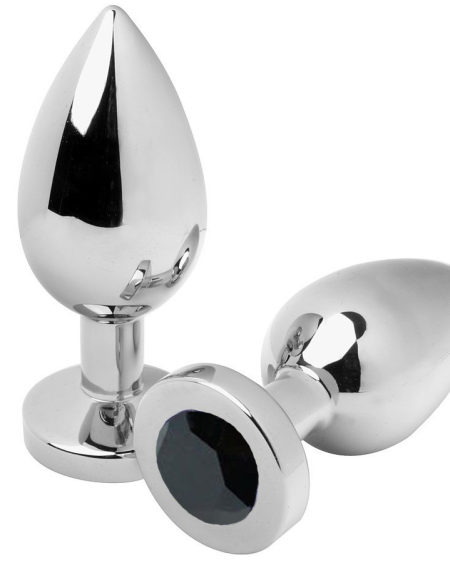 METAL HARD - ANAL PLUG DIAMOND NEGRO SMALL 5.71CM