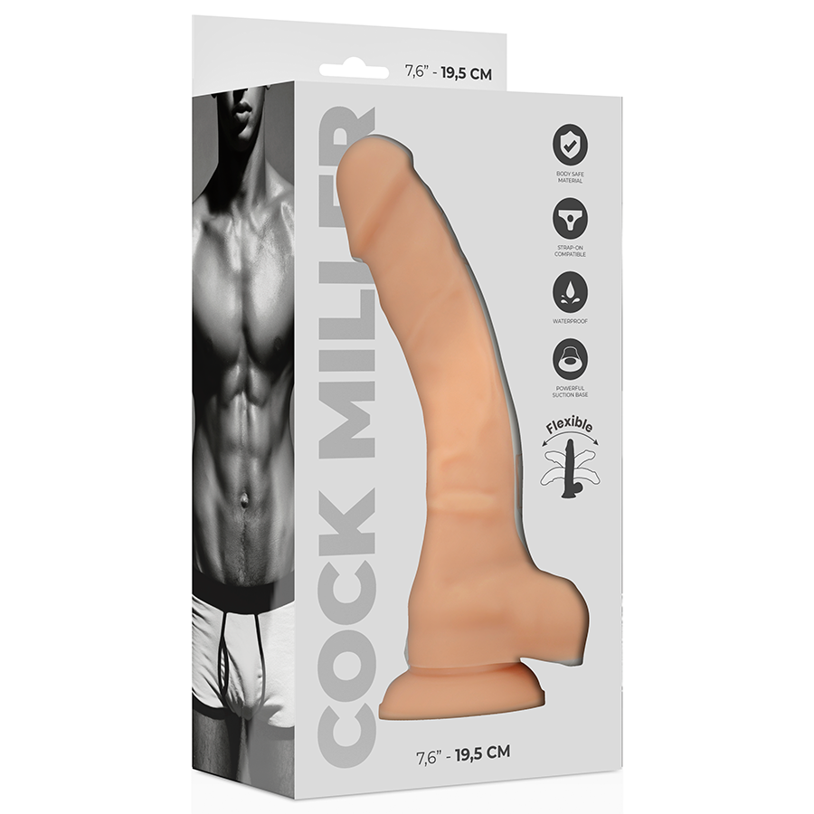 COCK MILLER - DILDO REALÍSTICO SILICONA DENSITY ARTICULABLE NATURAL 19.5 CM