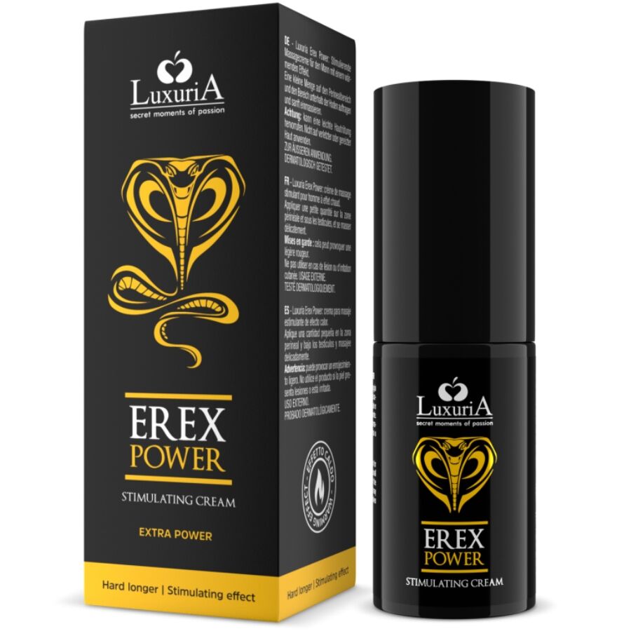 Creme Erex Power de Intimateline Luxuria para melhorar a ereção
