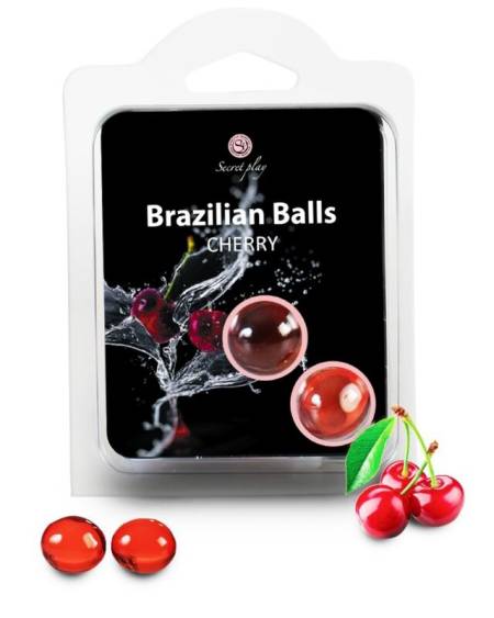 Bolas Brasileiras com Lubrificante Sabor Cereja