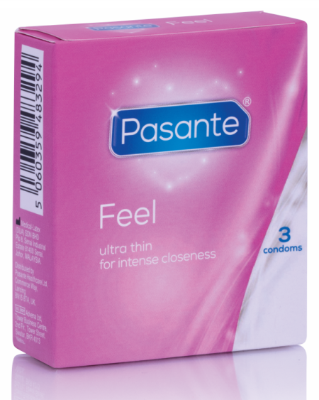 Embalagem de preservativos ultrafinos PASANTE Sensitive Feel