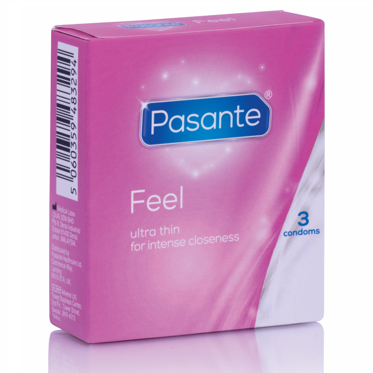 Embalagem de preservativos ultrafinos PASANTE Sensitive Feel