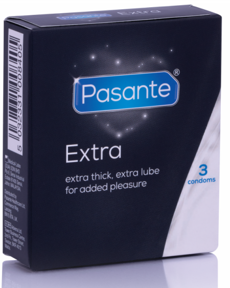Embalagem de preservativos extra grossos PASANTE Extra