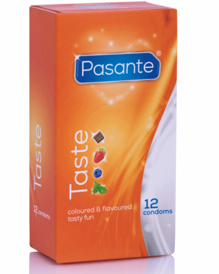 Preservativos com sabor PASANTE Taste, aromatizados e coloridos