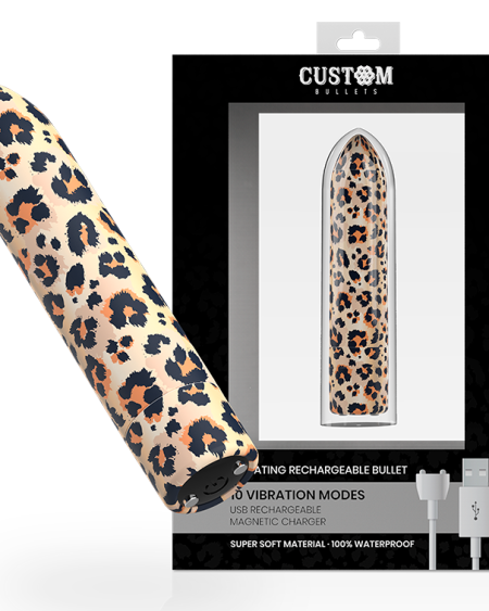CUSTOM BULLETS - BALA RECARGABLE LEOPARD 10 INTENSIDADES