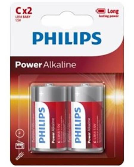 PHILIPS - POWER ALKALINE PILA C LR14 BLISTER*2