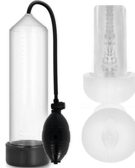 Bomba peniana PUMP ADDICTED RX3 com manga masturbadora incluída