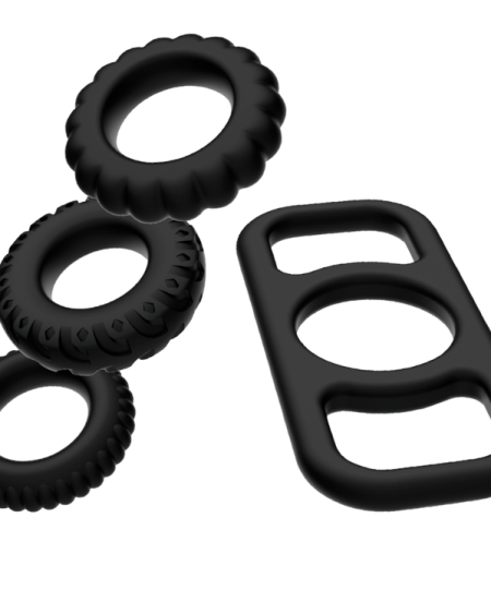 ADDICTED TOYS - SET 4 ANILLOS SILICONA PARA EL PENE