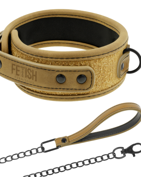FETISH SUBMISSIVE ORIGEN - COLLAR CON CADENA CON FORRO DE NEOPRENO