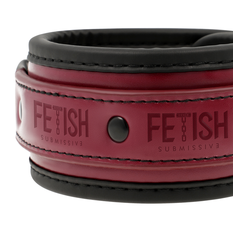 FETISH SUBMISSIVE DARK ROOM - ESPOSAS TOBILLOS CUERO VEGANO CON FORRO DE NEOPRENO