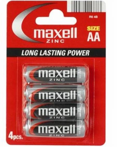 MAXELL - PILA SALINA MANGANESO AA R6 BLISTER*4