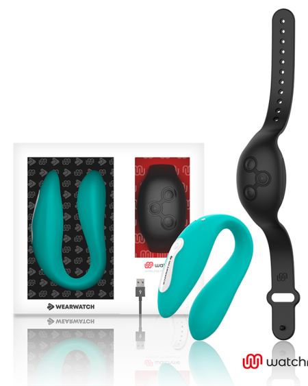 WEARWATCH - VIBRADOR DUAL TECHNOLOGY WATCHME AGUAMARINA / AZABACHE