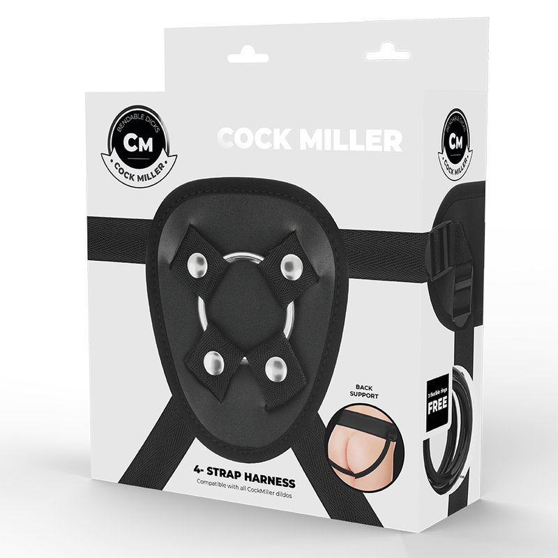 COCK MILLER - ARNÉS AJUSTABLE CON ANILLOS