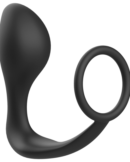 ADDICTED TOYS - PLUG ANAL CON ANILLO SILICONA NEGRO
