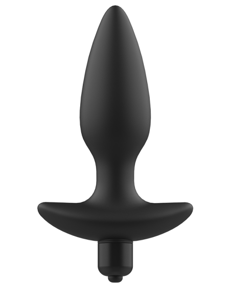 Massajador plug anal com vibração preto
