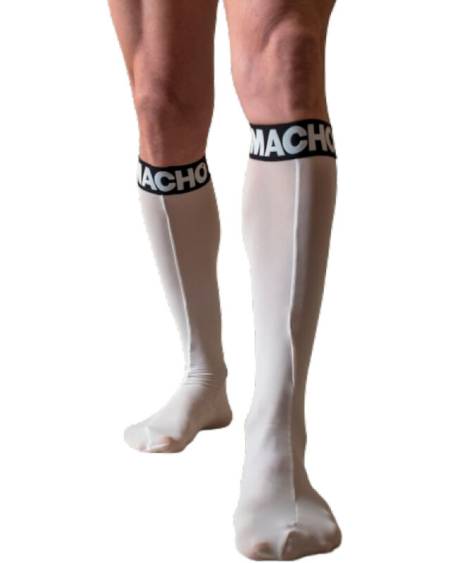MACHO UNDERWEAR – Meias fetiche semitransparentes - BLANCO
