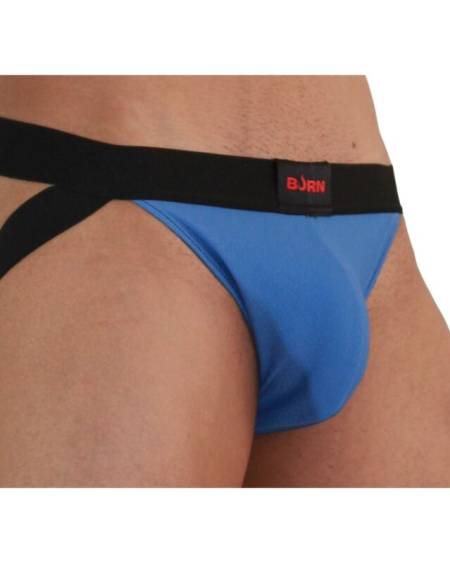 BURN – Jockstrap 008 azul e preto - M