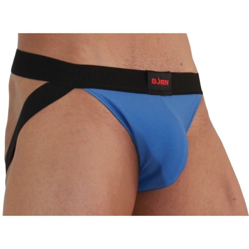 BURN – Jockstrap 008 azul e preto - M