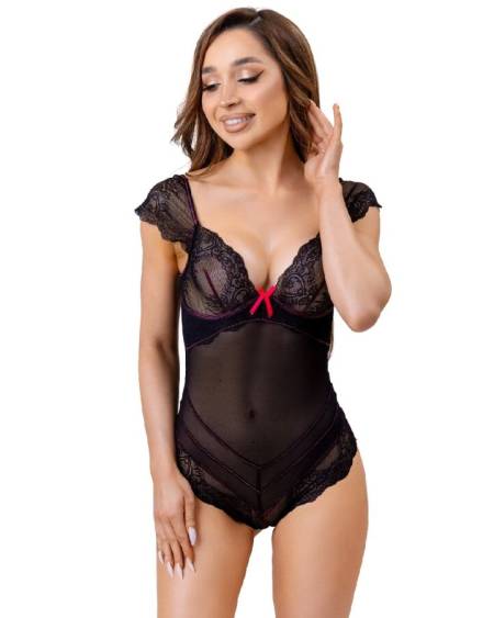 LIVCO CORSETTI FASHION – Body de renda preto Evelyn LC 20243 - S/M