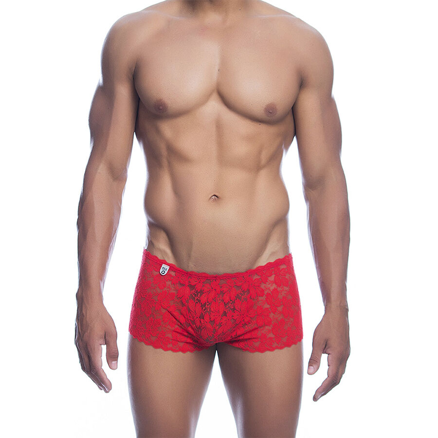 MOB – Cueca boxer de renda vermelha - S/M