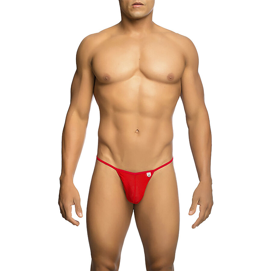 MOB – Tanga transparente masculina vermelha - S/M