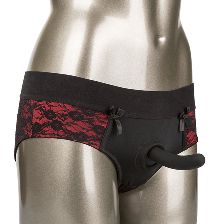CALEXOTICS – Conjunto Scandal de cuecas abertas com dildo - S/M