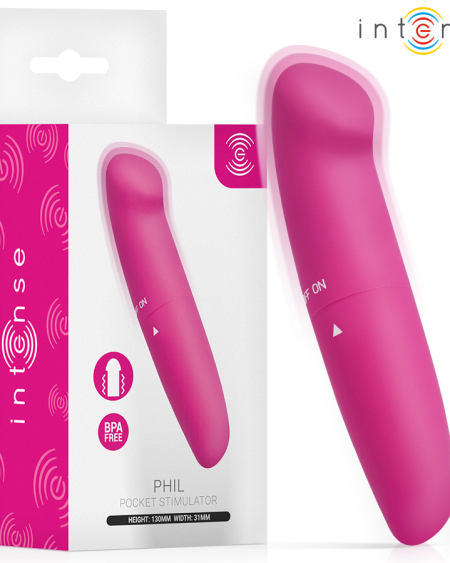 INTENSE - PHIL VIBRADOR PUNTO G ROSA 13 CM
