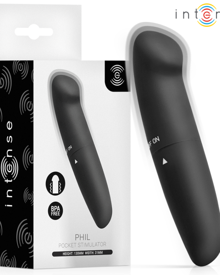 INTENSE - PHIL VIBRADOR PUNTO G NEGRO 13 CM