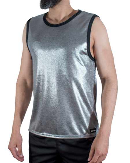 MACHO UNDERWEAR – T-shirt masculina de brilho subtil - L/XL