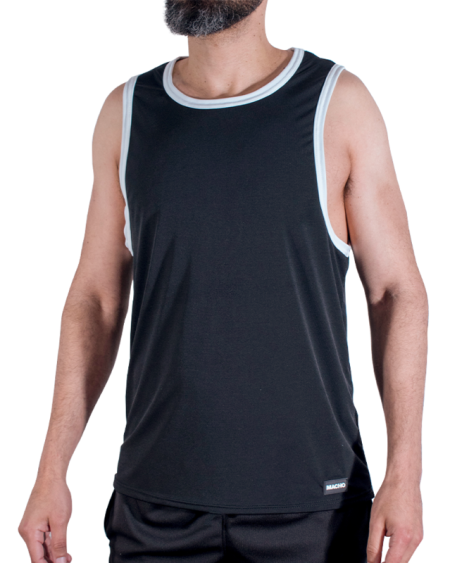 MACHO UNDERWEAR – T-shirt desportiva preta CMV004 - S/M