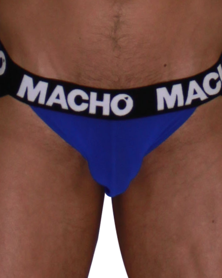 MACHO UNDERWEAR – Jockstrap azul de rede MX28AZ - S