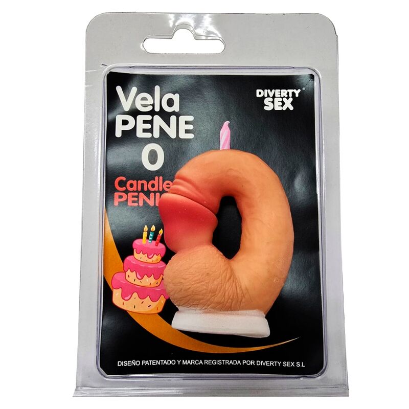 DIABLO PICANTE – Vela erótica em forma de pénis, número 0 - A