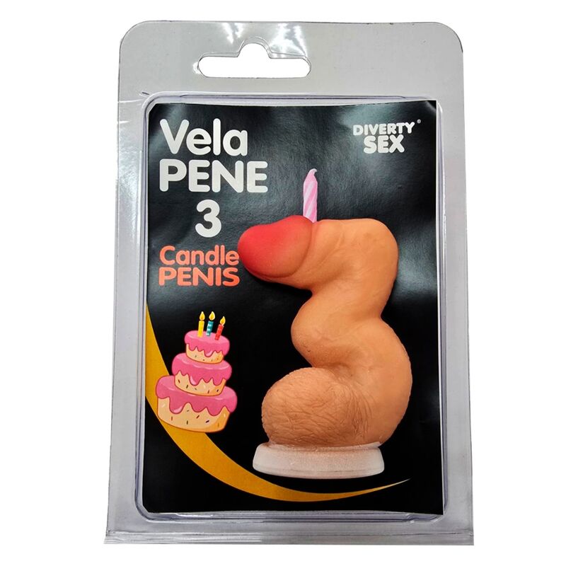 DIABLO PICANTE – Vela erótica em forma de pénis, número 0 - D