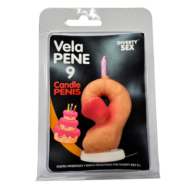 DIABLO PICANTE – Vela erótica em forma de pénis, número 0 - C-D