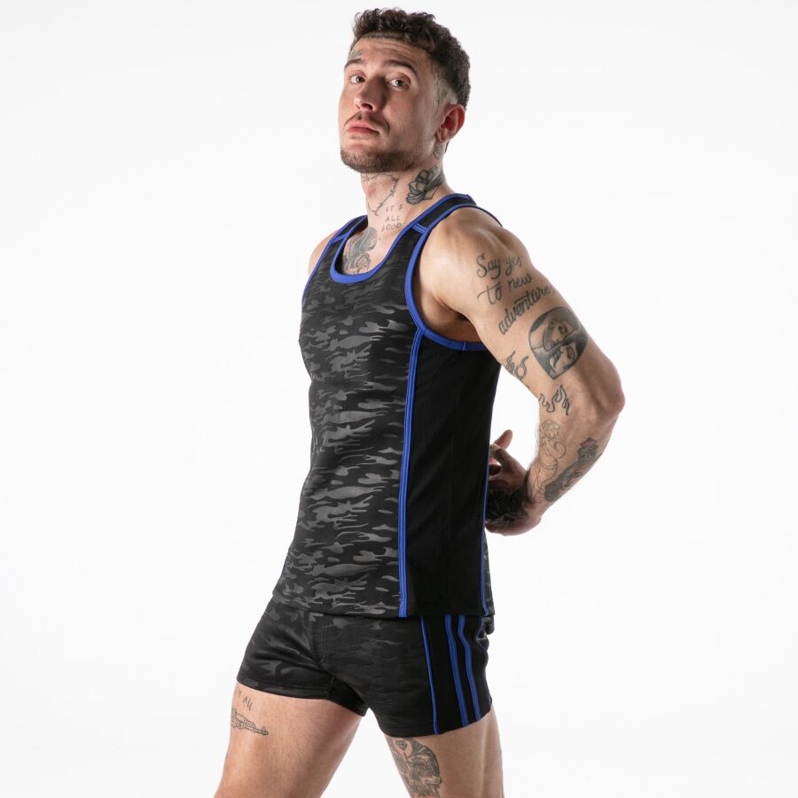 LOCKER GEAR – Camisola de alças Full Military Access - AZUL, S