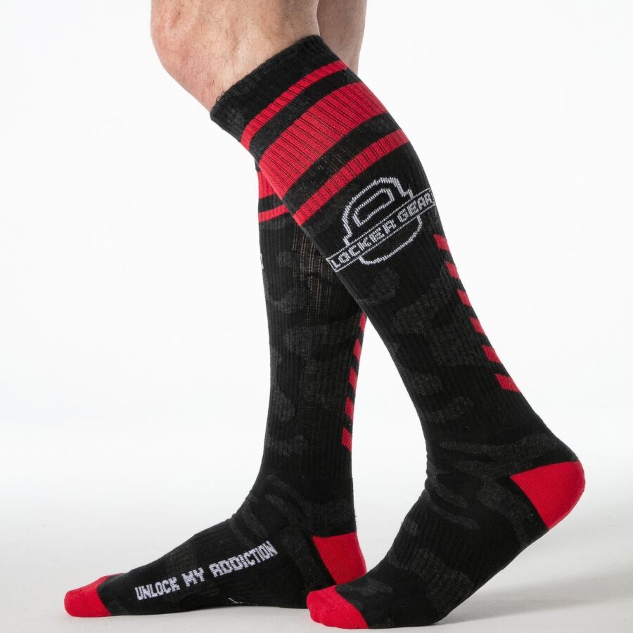 LOCKER GEAR – Meias Full Military até ao joelho - ROJO, ONE SIZE