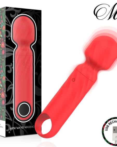 MIA - LUCY ELLEN MINI WAND MASSAGER RECARGABLE USB ROJO