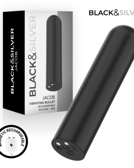 BLACK & SILVER - JACOB BALA VIBRADORA RECARGABLE USB NEGRO