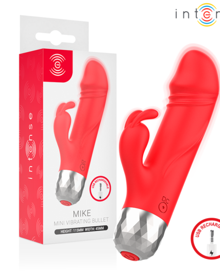 INTENSE - MIKE MINI VIBRADOR RABBIT RECARGABLE USB ROJO