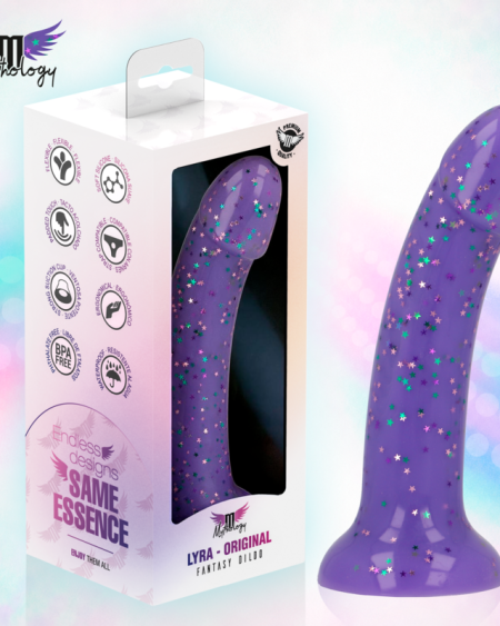 MYTHOLOGY - LYRA 10 DILDO DE SILICONA 17 CM Ø 3,6 CM MORADO MOTEADO